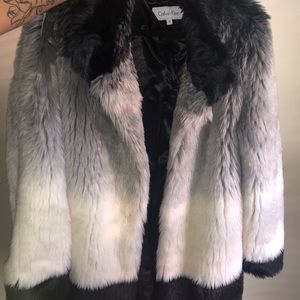 Calvin Klein Faux Fur Coat